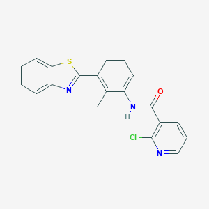 molecular formula C20H14ClN3OS B252756 N-[3-(1,3-benzothiazol-2-yl)-2-methylphenyl]-2-chloropyridine-3-carboxamide 