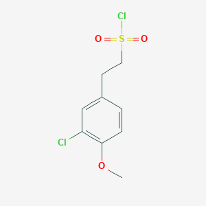 molecular formula C9H10Cl2O3S B2527563 2-(3-Chloro-4-methoxyphenyl)ethanesulfonyl chloride CAS No. 1267337-52-9