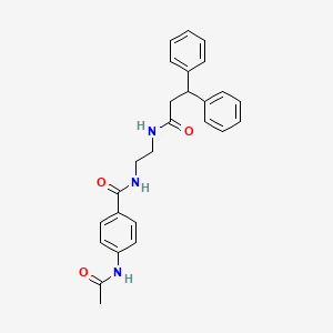 4-acetamido-N-(2-(3,3-diphenylpropanamido)ethyl)benzamide