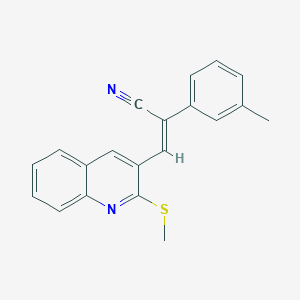 molecular formula C20H16N2S B2527565 (Z)-2-(3-methylphenyl)-3-[2-(methylsulfanyl)-3-quinolinyl]-2-propenenitrile CAS No. 1164526-10-6