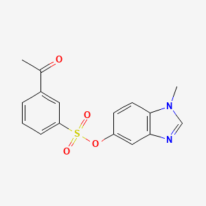 1-methyl-1H-benzo[d]imidazol-5-yl 3-acetylbenzenesulfonate
