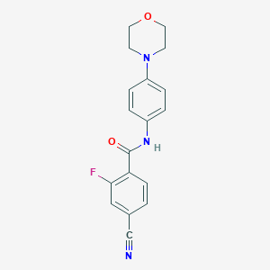 molecular formula C18H16FN3O2 B252757 4-cyano-2-fluoro-N-(4-morpholin-4-ylphenyl)benzamide 