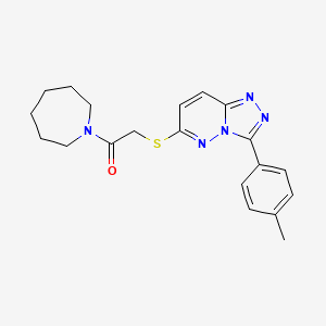 molecular formula C20H23N5OS B2527574 1-(氮杂环戊-1-基)-2-((3-(对甲苯基)-[1,2,4]三唑并[4,3-b]哒嗪-6-基)硫代)乙酮 CAS No. 852375-32-7