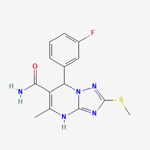 7-(3-Fluorophenyl)-5-methyl-2-(methylthio)-4,7-dihydro-[1,2,4]triazolo[1,5-a]pyrimidine-6-carboxamide
