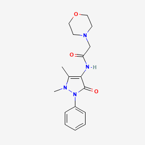 molecular formula C17H22N4O3 B2527579 N-(1,5-dimethyl-3-oxo-2-phenyl-2,3-dihydro-1H-pyrazol-4-yl)-2-(morpholin-4-yl)acetamide CAS No. 70862-88-3