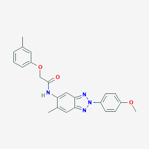 molecular formula C23H22N4O3 B252758 N-[2-(4-methoxyphenyl)-6-methyl-2H-1,2,3-benzotriazol-5-yl]-2-(3-methylphenoxy)acetamide 