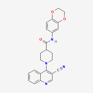 3-(4-methylphenyl)-1-[(3-phenyl-1,2,4-oxadiazol-5-yl)methyl]thieno[3,2-d]pyrimidine-2,4(1H,3H)-dione