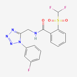2-((difluoromethyl)sulfonyl)-N-((1-(3-fluorophenyl)-1H-tetrazol-5-yl)methyl)benzamide