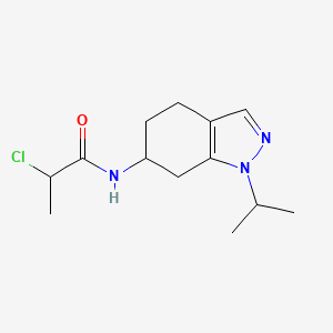 molecular formula C13H20ClN3O B2527617 2-Chloro-N-(1-propan-2-yl-4,5,6,7-tetrahydroindazol-6-yl)propanamide CAS No. 2411245-75-3