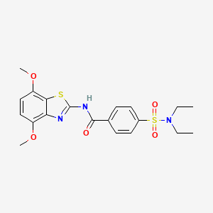 molecular formula C20H23N3O5S2 B2527624 4-(diethylsulfamoyl)-N-(4,7-dimethoxy-1,3-benzothiazol-2-yl)benzamide CAS No. 896676-31-6