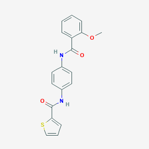 molecular formula C19H16N2O3S B252763 N-{4-[(2-methoxybenzoyl)amino]phenyl}-2-thiophenecarboxamide 
