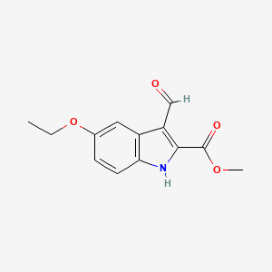 molecular formula C13H13NO4 B2527633 methyl 5-ethoxy-3-formyl-1H-indole-2-carboxylate CAS No. 893730-46-6