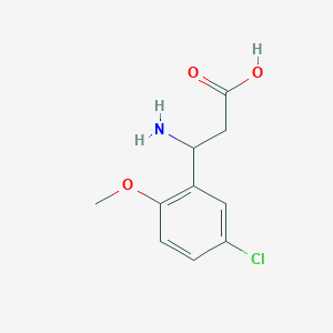 molecular formula C10H12ClNO3 B2527635 3-Amino-3-(5-chloro-2-methoxyphenyl)propanoic acid CAS No. 412925-21-4