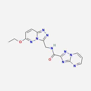 molecular formula C14H13N9O2 B2527637 N-((6-ethoxy-[1,2,4]triazolo[4,3-b]pyridazin-3-yl)methyl)-[1,2,4]triazolo[1,5-a]pyrimidine-2-carboxamide CAS No. 2034372-30-8