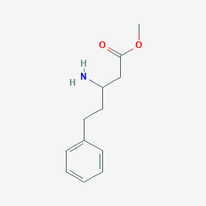 molecular formula C12H17NO2 B2527638 Methyl 3-amino-5-phenylpentanoate CAS No. 129042-97-3