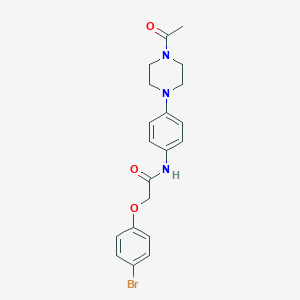 molecular formula C20H22BrN3O3 B252764 N-[4-(4-acetylpiperazin-1-yl)phenyl]-2-(4-bromophenoxy)acetamide 