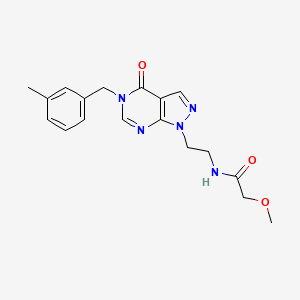 2-methoxy-N-(2-(5-(3-methylbenzyl)-4-oxo-4,5-dihydro-1H-pyrazolo[3,4-d]pyrimidin-1-yl)ethyl)acetamide