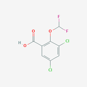 molecular formula C8H4Cl2F2O3 B2527646 3,5-二氯-2-(二氟甲氧基)苯甲酸 CAS No. 790270-78-9