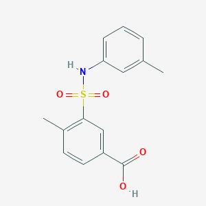 molecular formula C15H15NO4S B2527649 4-methyl-3-[(3-methylphenyl)sulfamoyl]benzoic Acid CAS No. 406927-72-8