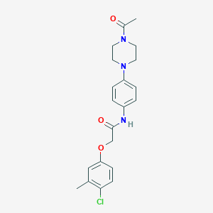 molecular formula C21H24ClN3O3 B252765 N-[4-(4-acetylpiperazin-1-yl)phenyl]-2-(4-chloro-3-methylphenoxy)acetamide 