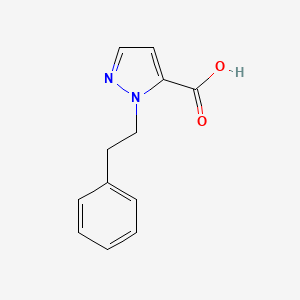 molecular formula C12H12N2O2 B2527651 1-(2-phenylethyl)-1H-pyrazole-5-carboxylic acid CAS No. 1342842-63-0