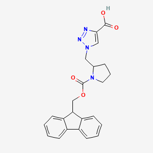 1-[(1-{[(9H-fluoren-9-yl)methoxy]carbonyl}pyrrolidin-2-yl)methyl]-1H-1,2,3-triazole-4-carboxylic acid