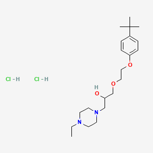 molecular formula C21H38Cl2N2O3 B2527657 1-(2-(4-(Tert-butyl)phenoxy)ethoxy)-3-(4-ethylpiperazin-1-yl)propan-2-ol dihydrochloride CAS No. 1215806-66-8