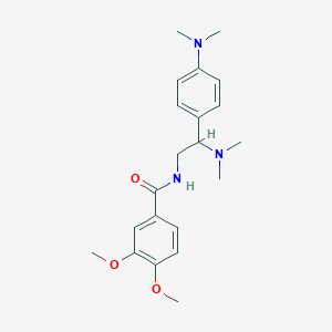 molecular formula C21H29N3O3 B2527663 N-(2-(dimethylamino)-2-(4-(dimethylamino)phenyl)ethyl)-3,4-dimethoxybenzamide CAS No. 946340-28-9