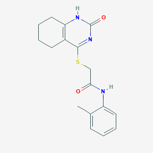 2-((2-oxo-1,2,5,6,7,8-hexahydroquinazolin-4-yl)thio)-N-(o-tolyl)acetamide