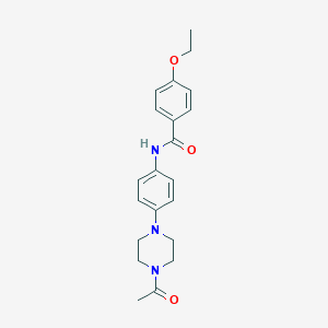 molecular formula C21H25N3O3 B252767 N-[4-(4-acetylpiperazin-1-yl)phenyl]-4-ethoxybenzamide 