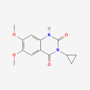 molecular formula C13H14N2O4 B2527683 3-Cyclopropyl-6,7-dimethoxy-1H-quinazoline-2,4-dione CAS No. 1239756-89-8