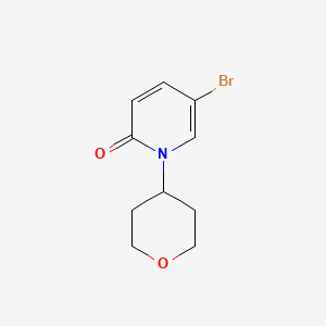 molecular formula C10H12BrNO2 B2527695 5-溴-1-(四氢-2H-吡喃-4-基)吡啶-2(1H)-酮 CAS No. 1425045-05-1