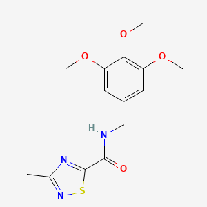 molecular formula C14H17N3O4S B2527701 3-methyl-N-(3,4,5-trimethoxybenzyl)-1,2,4-thiadiazole-5-carboxamide CAS No. 1448071-33-7