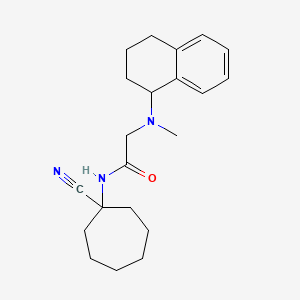 molecular formula C21H29N3O B2527716 N-(1-cyanocycloheptyl)-2-[methyl(1,2,3,4-tetrahydronaphthalen-1-yl)amino]acetamide CAS No. 1223716-16-2