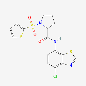 N-(4-chlorobenzo[d]thiazol-7-yl)-1-(thiophen-2-ylsulfonyl)pyrrolidine-2-carboxamide