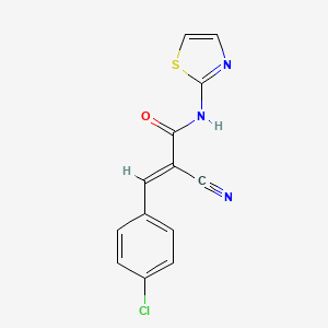 (2E)-3-(4-chlorophenyl)-2-cyano-N-(1,3-thiazol-2-yl)prop-2-enamide