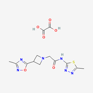 2-(3-(3-methyl-1,2,4-oxadiazol-5-yl)azetidin-1-yl)-N-(5-methyl-1,3,4-thiadiazol-2-yl)acetamide oxalate
