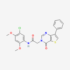 molecular formula C22H18ClN3O4S B2527737 N-(5-chloro-2,4-dimethoxyphenyl)-2-(4-oxo-7-phenylthieno[3,2-d]pyrimidin-3(4H)-yl)acetamide CAS No. 1105223-71-9