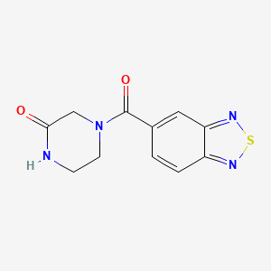 molecular formula C11H10N4O2S B2527741 4-(苯并[c][1,2,5]噻二唑-5-羰基)哌嗪-2-酮 CAS No. 1235282-43-5