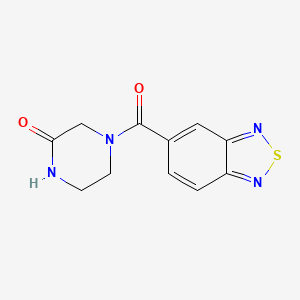 molecular formula C11H10N4O2S B2527741 4-(2,1,3-benzothiadiazole-5-carbonyl)piperazin-2-one CAS No. 1235282-43-5