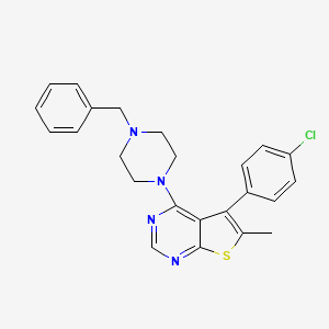 4-(4-Benzylpiperazin-1-yl)-5-(4-chlorophenyl)-6-methylthieno[2,3-d]pyrimidine