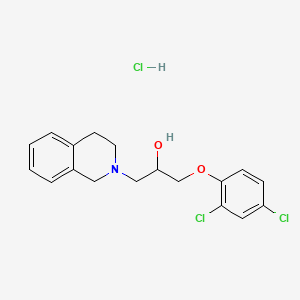 molecular formula C18H20Cl3NO2 B2527747 1-(2,4-dichlorophenoxy)-3-(3,4-dihydroisoquinolin-2(1H)-yl)propan-2-ol hydrochloride CAS No. 474303-06-5