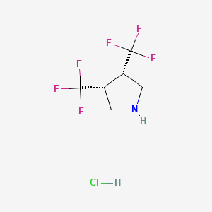 (3R,4S)-3,4-bis(trifluoromethyl)pyrrolidine hydrochloride