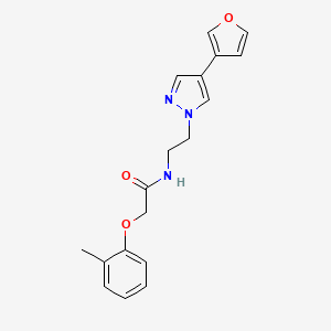 molecular formula C18H19N3O3 B2527762 N-(2-(4-(furan-3-yl)-1H-pyrazol-1-yl)ethyl)-2-(o-tolyloxy)acetamide CAS No. 2034375-95-4