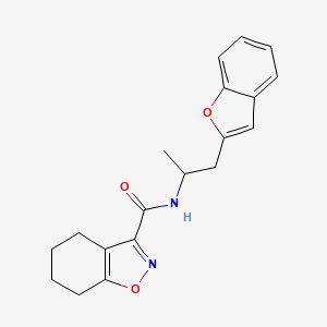 molecular formula C19H20N2O3 B2527776 N-(1-(benzofuran-2-yl)propan-2-yl)-4,5,6,7-tetrahydrobenzo[d]isoxazole-3-carboxamide CAS No. 2034512-99-5