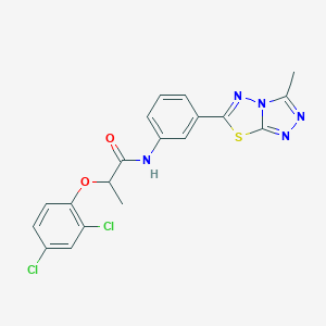 molecular formula C19H15Cl2N5O2S B252778 2-(2,4-dichlorophenoxy)-N-[3-(3-methyl[1,2,4]triazolo[3,4-b][1,3,4]thiadiazol-6-yl)phenyl]propanamide 