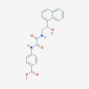 molecular formula C22H20N2O5 B2527780 Methyl 4-(2-((2-hydroxy-2-(naphthalen-1-yl)ethyl)amino)-2-oxoacetamido)benzoate CAS No. 1351605-06-5
