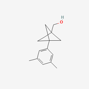 molecular formula C14H18O B2527783 [3-(3,5-Dimethylphenyl)-1-bicyclo[1.1.1]pentanyl]methanol CAS No. 2287321-76-8