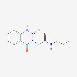 molecular formula C13H15N3O2S B2527789 2-(4-oxo-2-sulfanylidene-1H-quinazolin-3-yl)-N-propylacetamide CAS No. 1154912-71-6