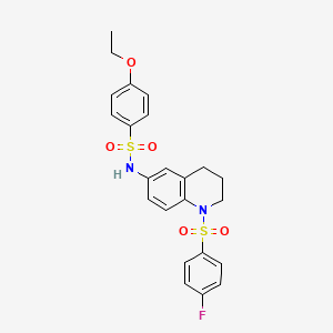 4-ethoxy-N-(1-((4-fluorophenyl)sulfonyl)-1,2,3,4-tetrahydroquinolin-6-yl)benzenesulfonamide